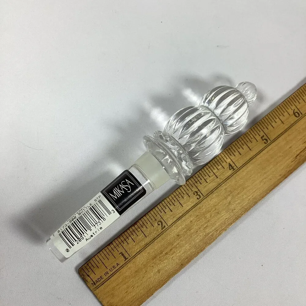 Mikasa Crystal Bottle Stopper Lot Monterey Fruit Collection Austria New In Box